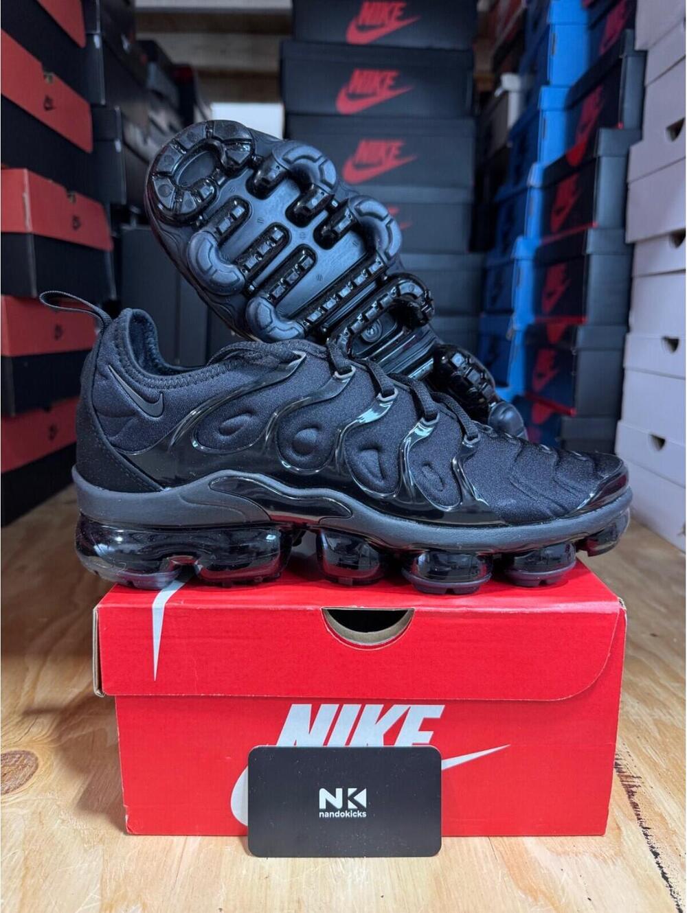 Nike Air VaporMax Plus 'Triple Black' MENS SIZE 12.5